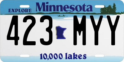MN license plate 423MYY