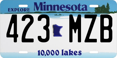 MN license plate 423MZB