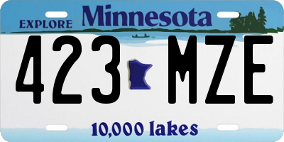 MN license plate 423MZE
