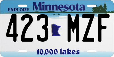 MN license plate 423MZF
