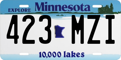 MN license plate 423MZI