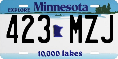 MN license plate 423MZJ