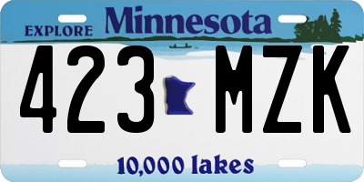 MN license plate 423MZK