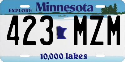 MN license plate 423MZM