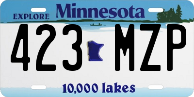 MN license plate 423MZP
