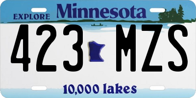 MN license plate 423MZS