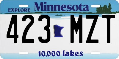 MN license plate 423MZT
