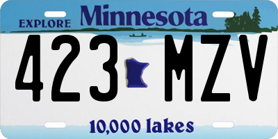 MN license plate 423MZV