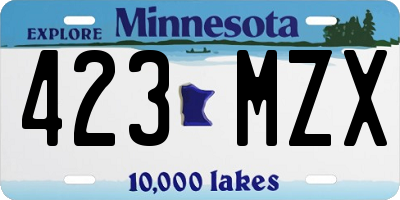 MN license plate 423MZX