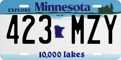 MN license plate 423MZY