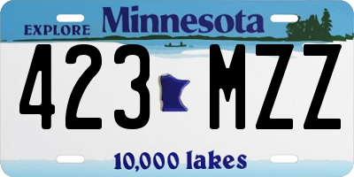 MN license plate 423MZZ