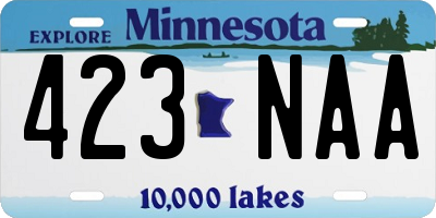 MN license plate 423NAA
