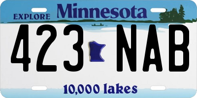 MN license plate 423NAB