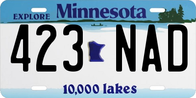 MN license plate 423NAD