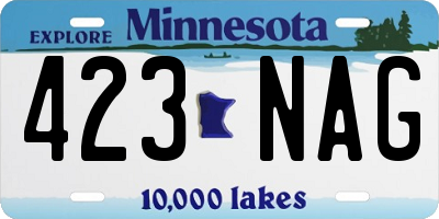 MN license plate 423NAG