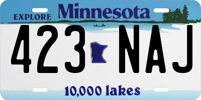 MN license plate 423NAJ