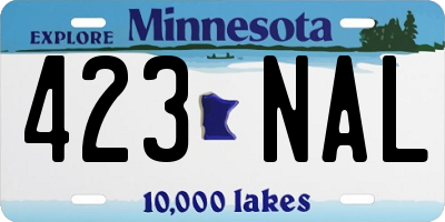 MN license plate 423NAL