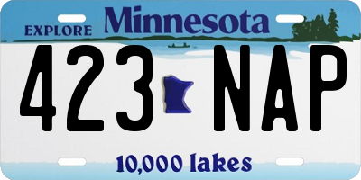 MN license plate 423NAP