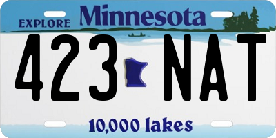 MN license plate 423NAT