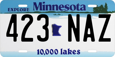 MN license plate 423NAZ