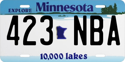 MN license plate 423NBA