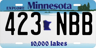 MN license plate 423NBB