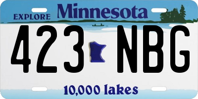 MN license plate 423NBG