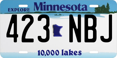 MN license plate 423NBJ