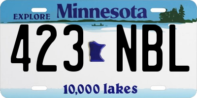 MN license plate 423NBL