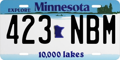 MN license plate 423NBM