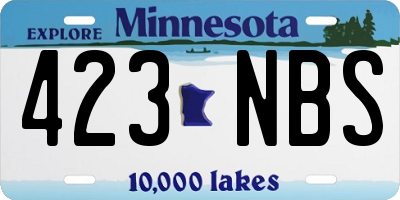 MN license plate 423NBS