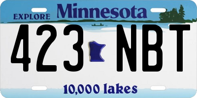 MN license plate 423NBT