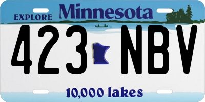 MN license plate 423NBV