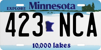 MN license plate 423NCA