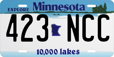MN license plate 423NCC