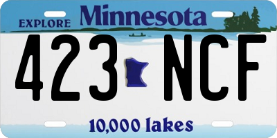 MN license plate 423NCF