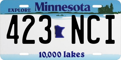 MN license plate 423NCI