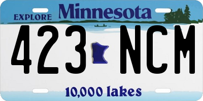MN license plate 423NCM