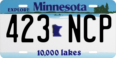 MN license plate 423NCP