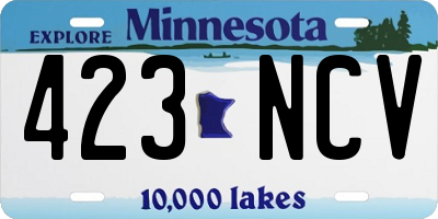 MN license plate 423NCV