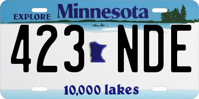 MN license plate 423NDE