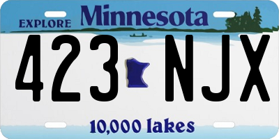 MN license plate 423NJX
