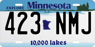 MN license plate 423NMJ