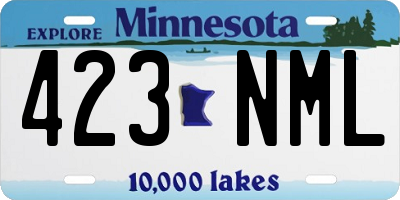 MN license plate 423NML