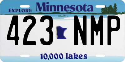 MN license plate 423NMP