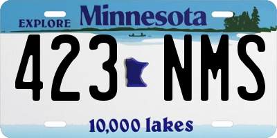 MN license plate 423NMS