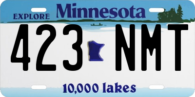 MN license plate 423NMT