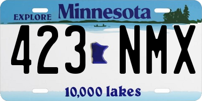 MN license plate 423NMX