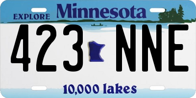 MN license plate 423NNE