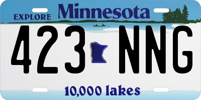 MN license plate 423NNG